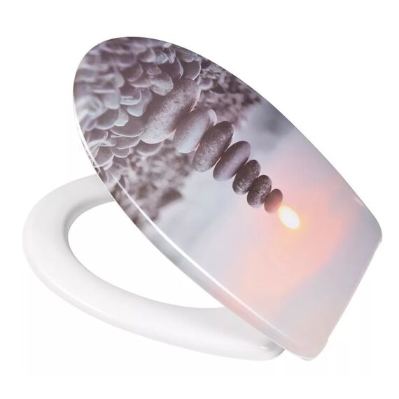 Diaqua Zen Rock Harter Toilettensitz Metall, Kunststoff, Thermoset Gemischte Farben, Weiß, 2 image