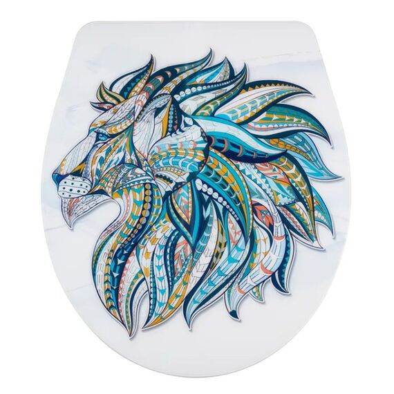 Diaqua 31171354 Toilettensitz Harter Toilettensitz Duroplast, Kunststoff Mehrfarbig, Chrom
