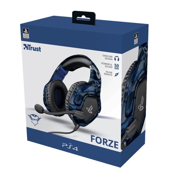 Trust GXT 488 Forze PS4 Kopfhörer Kabelgebunden Kopfband Gaming Schwarz, Blau, 5 image