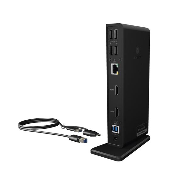 ICY BOX IB-DK2251AC, DisplayLink® USB 3.2 Gen 1 Notebook DockingStation, 2x HDMI® bis zu 2K@60 Hz