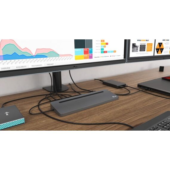 i-tec Metal USB-C Ergonomic 4K 3x Display Docking Station + Power Delivery 85 W, 5 image