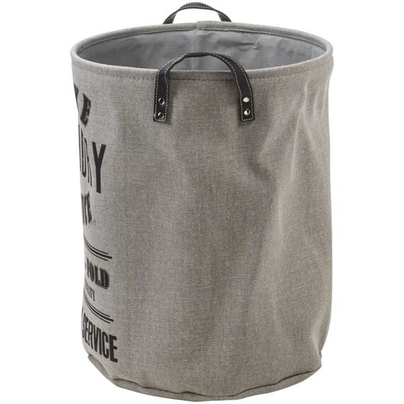 Diaqua 45122012 Wäschekorb 59 l Rund Baumwolle, Polyester Grau
