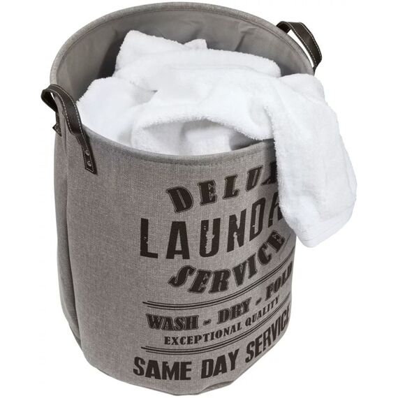 Diaqua 45122012 Wäschekorb 59 l Rund Baumwolle, Polyester Grau, 2 image