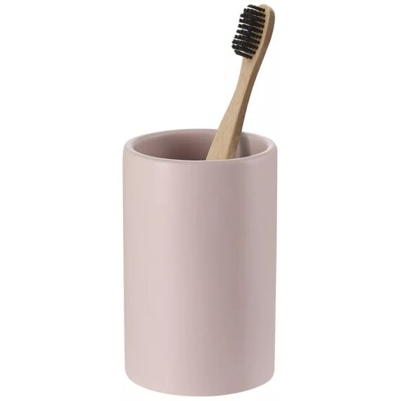 Diaqua Zylo Keramik Rund Einzelbild Freistehender Badezimmerbecher, Farbe: Pink, 3 image