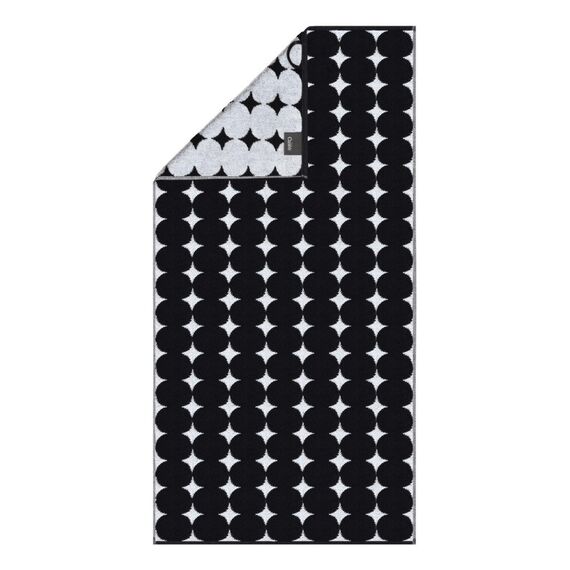 Cawö Duschtuch Black&White schwarz  80 x 150
