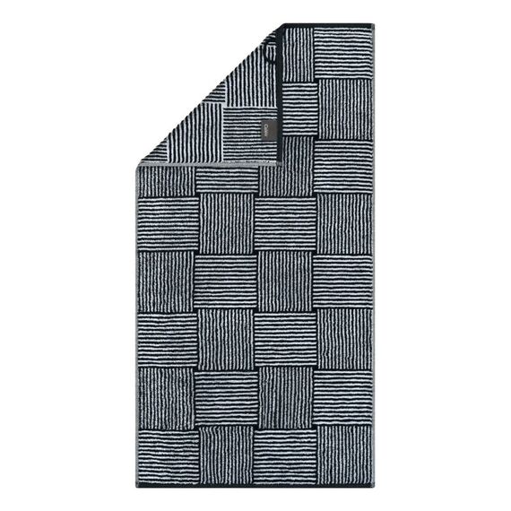 Cawö Handtuch Black&White schwarz  50 x 100