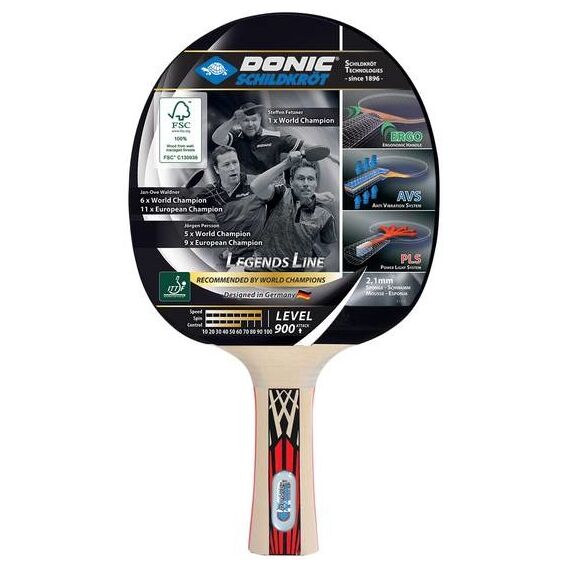Donic Schildkröt Legends 900 Tischtennisplatte Schwarz, Rot, Holz