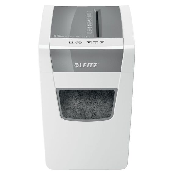 Leitz IQ Slim Office P-4 Aktenvernichter Kreuzschreddern 58 dB 22 cm Weiß