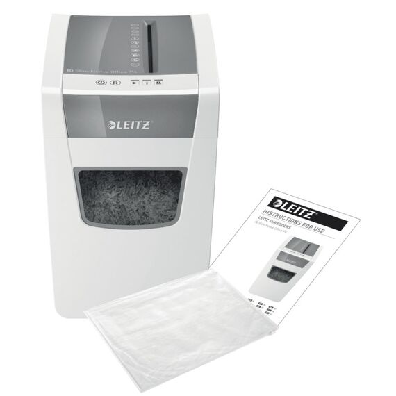 Leitz IQ Slim Office P-4 Aktenvernichter Kreuzschreddern 58 dB 22 cm Weiß, 4 image
