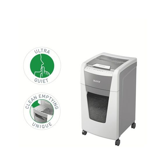 Leitz Automatischer Aktenvernichter Partikelschnitt-Zerkleinerung 55 dB 22 cm Weiß, 2 image