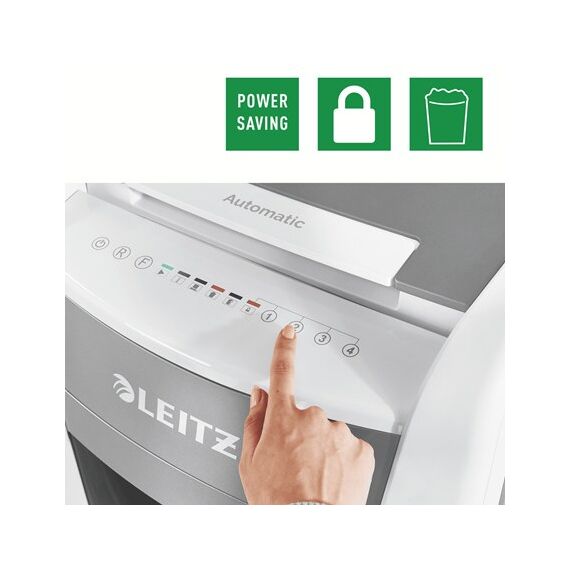 Leitz IQ Autofeed 300 Aktenvernichter Mikrogeschnittene Zerkleinerung 55 dB 22 cm Weiß, 8 image