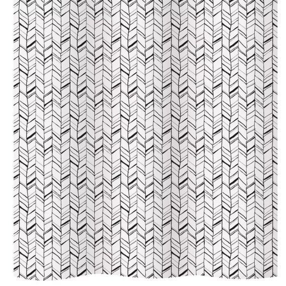 Diaqua Chevron Duschvorhang Polypropylen (PP), Kunststoff, Polyester Mehrfarbig