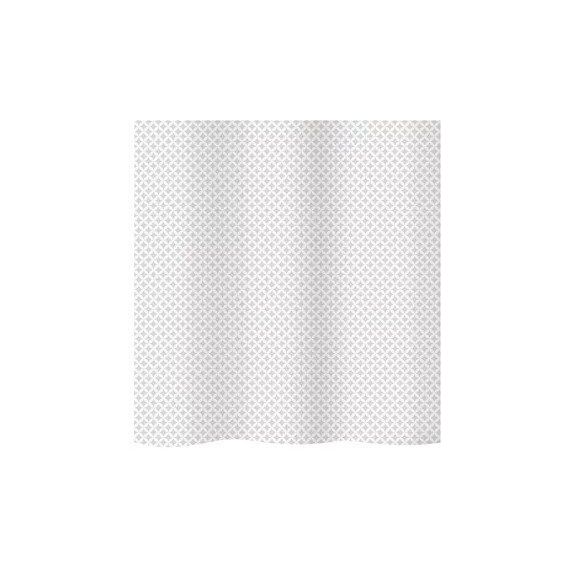 Diaqua Andalus Duschvorhang Öse Polypropylen (PP), Kunststoff, Polyester Grau, Weiß