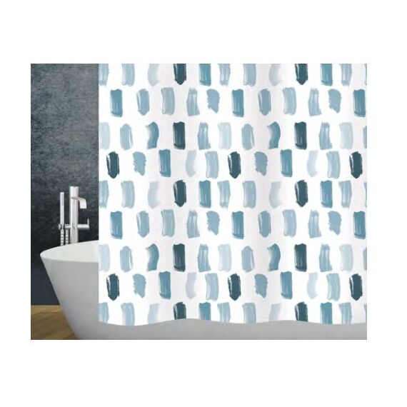 Diaqua Paint Blue Duschvorhang Polyester Blau, Weiß
