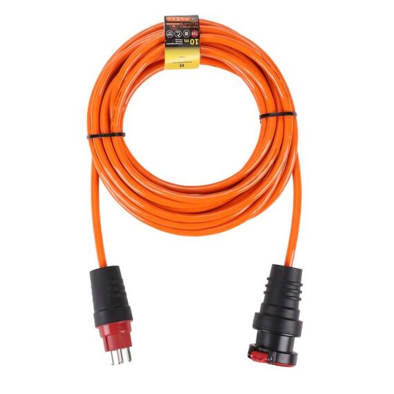 M. Schönenberger 85.551.25.10PUR Verlängerungskabel 10 m 1 AC-Ausgänge Drinnen/Draußen Orange, Schwarz