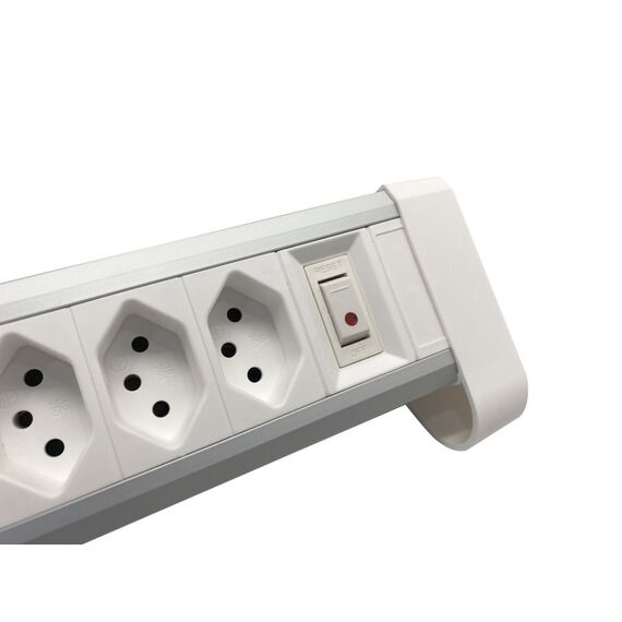 M. Schönenberger Alu Desktop USB-C Verlängerungskabel 2 m 4 AC-Ausgänge Drinnen Silber, Weiß, 6 image