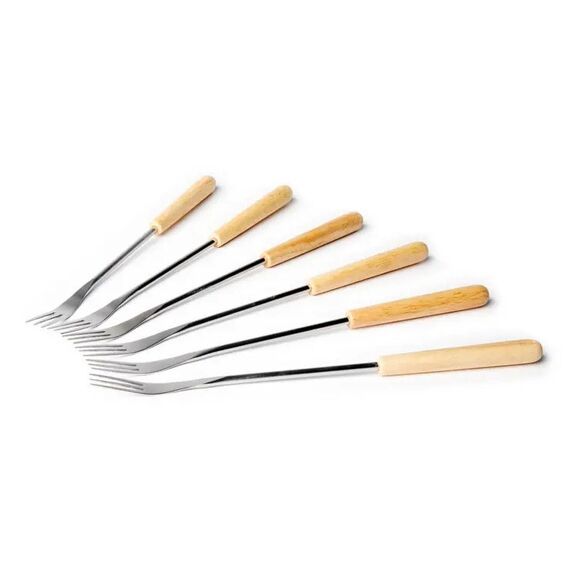 Stöckli Fondue-Set Säntis Classic Alp 22 2,4 l Silber, Weiß, Holz 5 Person(en), 5 image