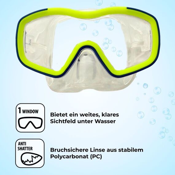 Schildkröt Funsports 940015 Tauchermaske Polycarbonat Blau, Grün, Rot Kind, 4 image