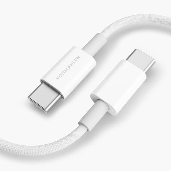 Vonmählen CCA00001 USB Kabel USB 2.0 1 m USB C 60 W Weiß, Farbe: Weiß, Länge: 1 m, 3 image