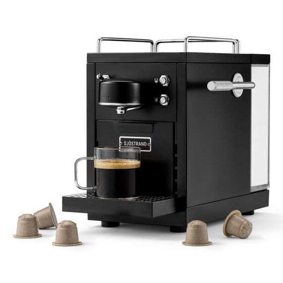 Sjöstrand Coffee The Original 2.0 Halbautomatisch Pad-Kaffeemaschine 1,2 l, Farbe: Schwarz