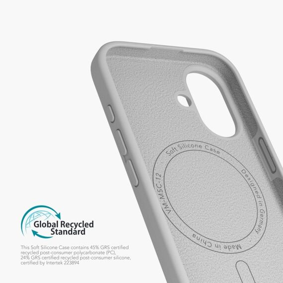 Vonmählen Soft Silicone Case Handy-Schutzhülle 15,5 cm (6.1") Cover Hellgrau, Farbe: Hellgrau, 4 image