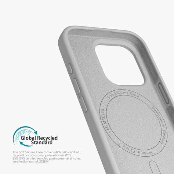 Vonmählen Soft Silicone Case Handy-Schutzhülle 16 cm (6.3") Cover Hellgrau, Farbe: Hellgrau, 4 image