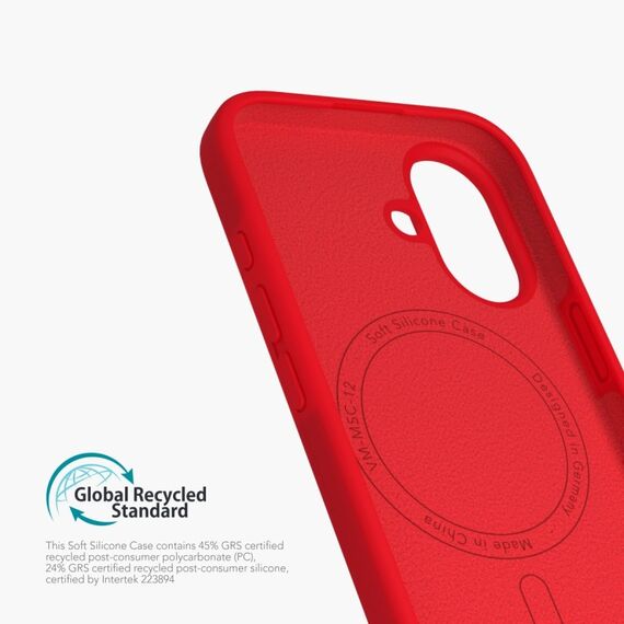 Vonmählen Soft Silicone Case Handy-Schutzhülle 17 cm (6.7") Cover Rot, Farbe: Rot, 4 image