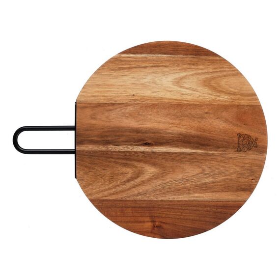 Björn WB-STINE-O31 Küchen-Schneidebrett Rund Edelstahl, Holz Holz, 2 image