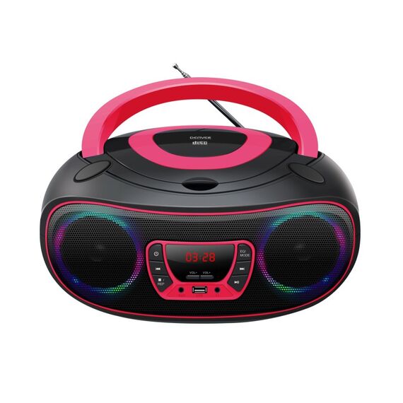Denver TCL-212BT PINK Schwarz, Pink Tragbarer CD-Player, Farbe: Schwarz, Pink