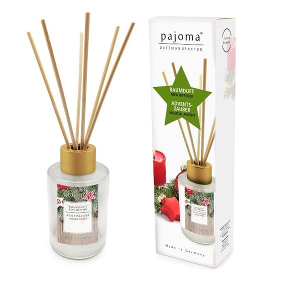 Pajoma 91480 Duftölverteiler Duftflasche Aluminium, Rattan Mehrfarbig