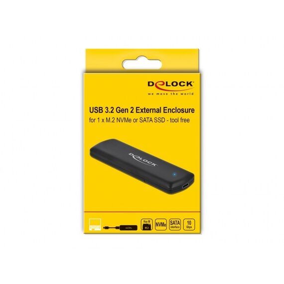 DeLOCK Externes USB Type-C™ Combo Gehäuse für M.2 NVMe PCIe oder SATA SSD, 4 image