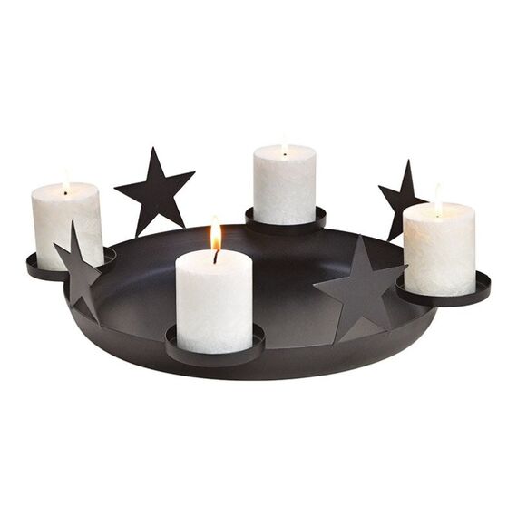 G. Wurm 10030097 Kerzenständer Metall Schwarz