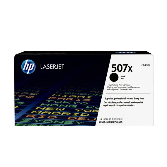 HP 507X Schwarz Original LaserJet Tonerkartusche mit hoher Reichweite