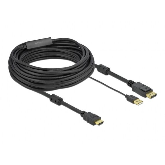DeLOCK HDMI zu DisplayPort Kabel 4K 30 Hz 10 m, Länge: 10 m