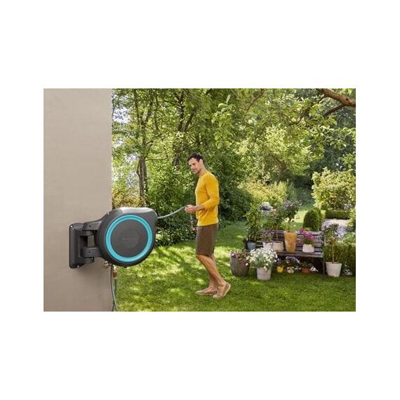 Gardena 18630-20 Gartenschlauchrolle Wandmontierte Rolle Automatisch Schwarz, Blau, 2 image