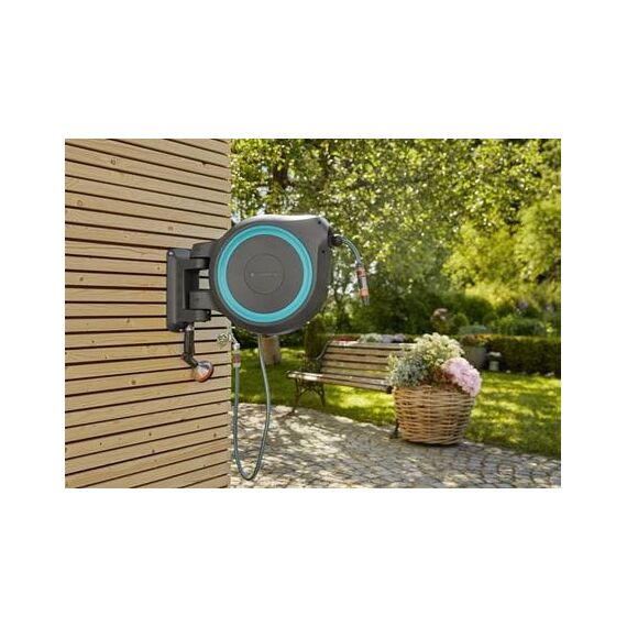 Gardena 18630-20 Gartenschlauchrolle Wandmontierte Rolle Automatisch Schwarz, Blau, 3 image