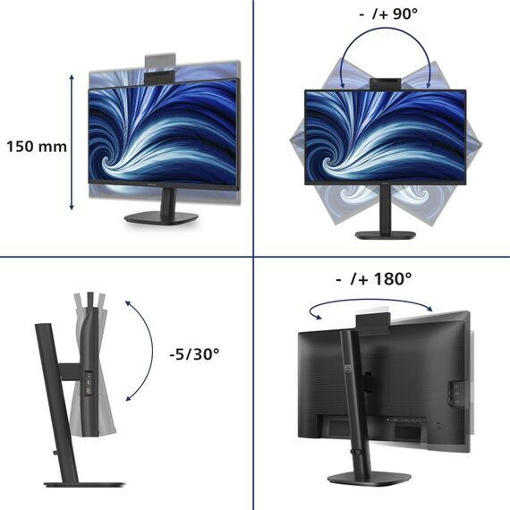 Philips 3000 series 24B2N3200JH/00 Computerbildschirm 60,5 cm (23.8") 1920 x 1080 Pixel Full HD LCD Schwarz, 4 image