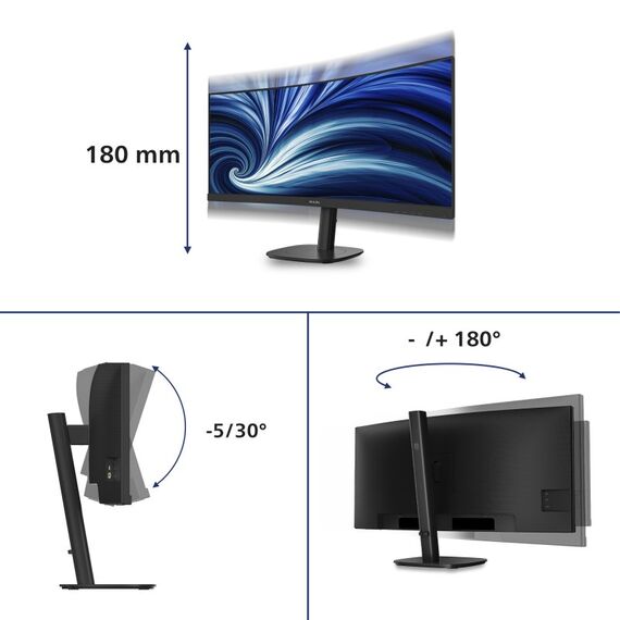 Philips 34B2N3500C/00 Computerbildschirm 86,4 cm (34") 3440 x 1440 Pixel Wide Quad HD LCD Schwarz, 2 image