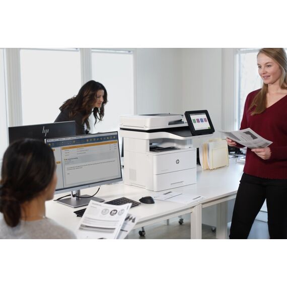 HP LaserJet Enterprise Flow LaserJet Enterprise M528z Wireless Multifunction Schwarzweiß Drucker, Kopierer, Scanner; Duplex, 3 image