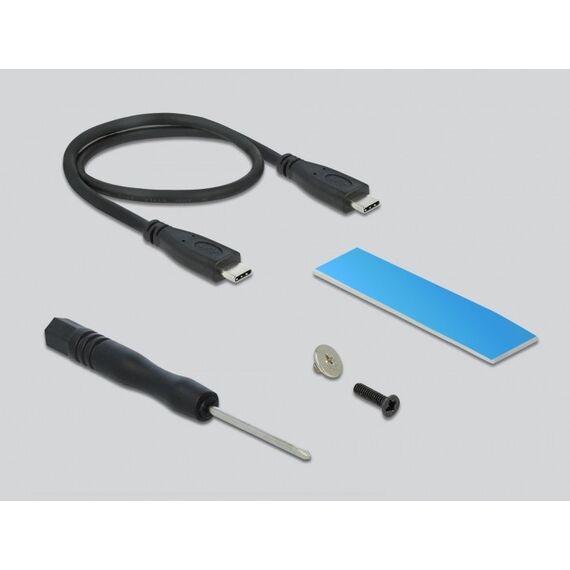 DeLOCK Externes Gehäuse für M.2 NVMe PCIe SSD mit SuperSpeed USB 20 Gbps (USB 3.2 Gen 2x2) USB Type-C Buchse