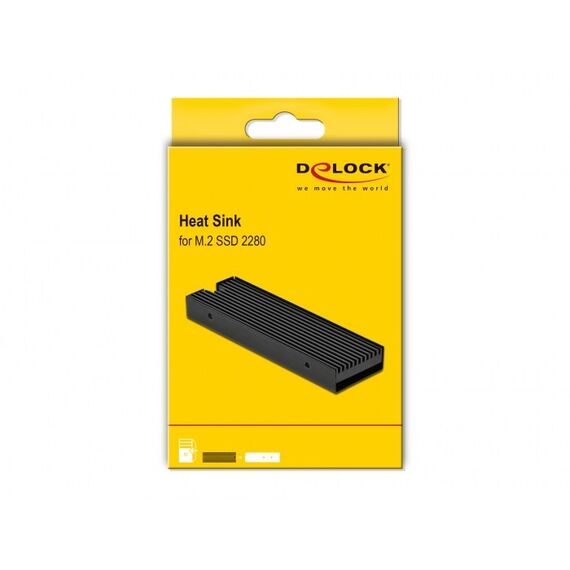 DeLOCK Kühlkörper für M.2 SSD 2280 schwarz, 3 image
