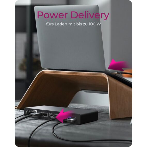 ICY BOX IB-DK2245AC, DisplayLink™, 2x DisplayPort™ oder 2x HDMI® Schnittstelle bis zu 4096x2160@60 Hz, 5 image