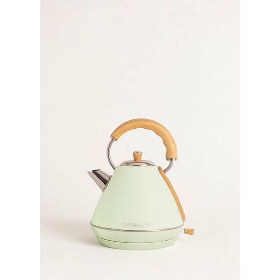 CREATE Retro Wasserkocher 1,7 l 2200 W Hellgrün, Farbe: Hellgrün, Länge: 0,75 m