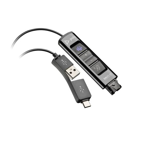 HP Poly DA85-M USB-zu-QD-Adapter TAA, schwarz