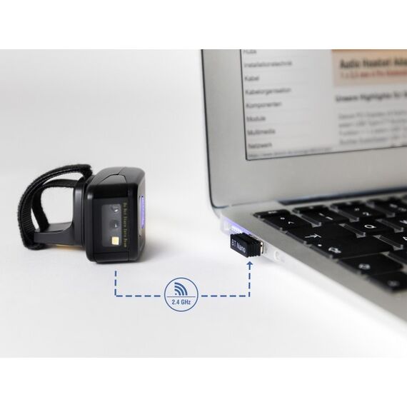 DeLOCK Ringbarcode Scanner 1D und 2D mit 2,4 GHz oder Bluetooth, 2 image
