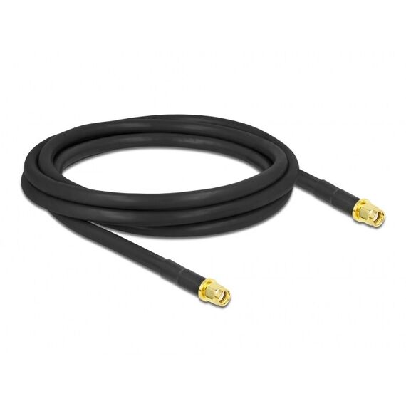 DeLOCK Antennenkabel RP-SMA Stecker zu RP-SMA Stecker LMR/CFD300 2 m low loss, Länge: 2 m