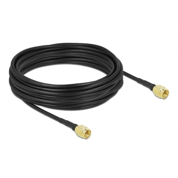 DeLOCK Antennenkabel SMA Stecker zu SMA Stecker LMR/CFD100 10 m low loss, Länge: 10 m