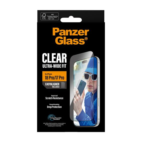 PanzerGlass ® Displayschutz iPhone 18 Pro | 17 Pro | Ultra-Wide Fit m. EasyAligner, 2 image