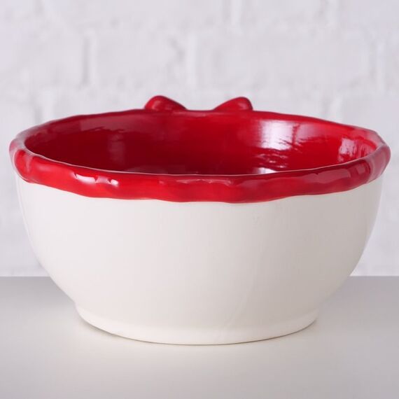 Boltze 2082694 Speiseschüssel Müslischüssel 0,55 l Rund Keramik, Steingut Weiß, Rot 1 Stück(e), 3 image