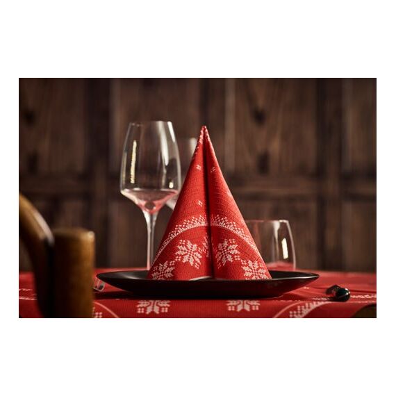 Duni 228904 Serviette 50 Stück(e) Rot, Weiß, 2 image